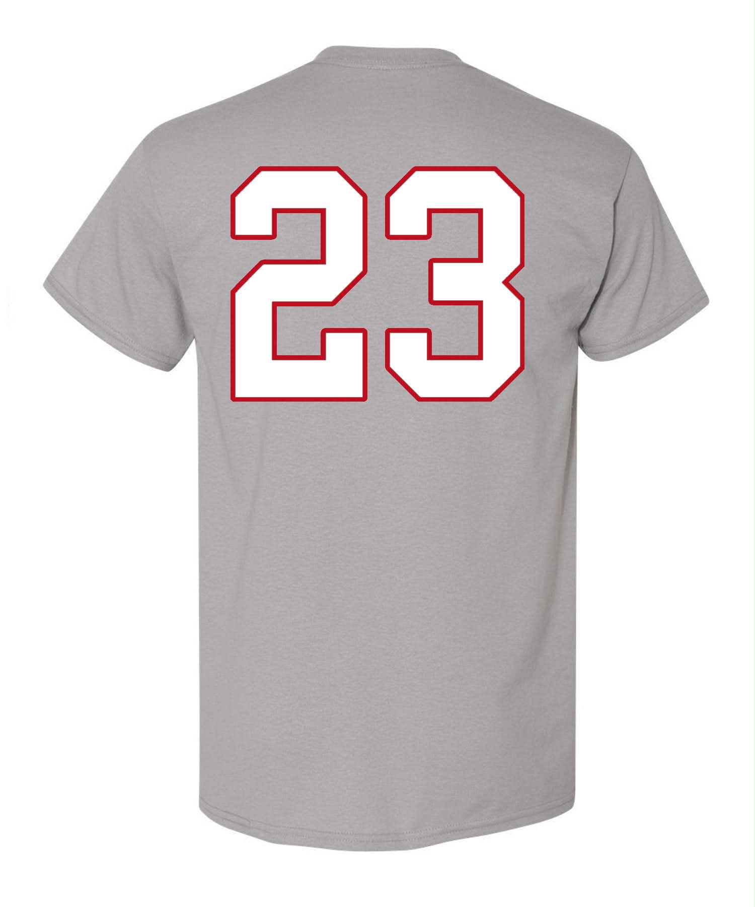 T-shirt manches courtes avec image du joueur/joueuse personnalisée (Adulte)