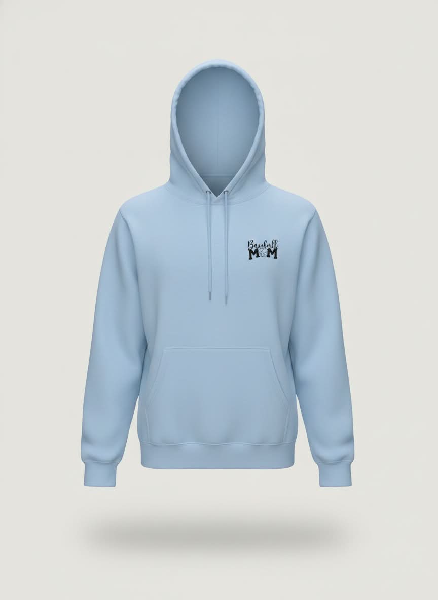 Hoodie 100% polyester-  Baseball Mom