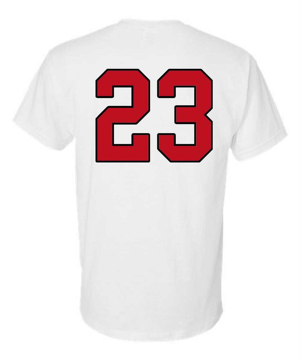 T-shirt manches courtes avec image du joueur/joueuse personnalisée (Adulte)