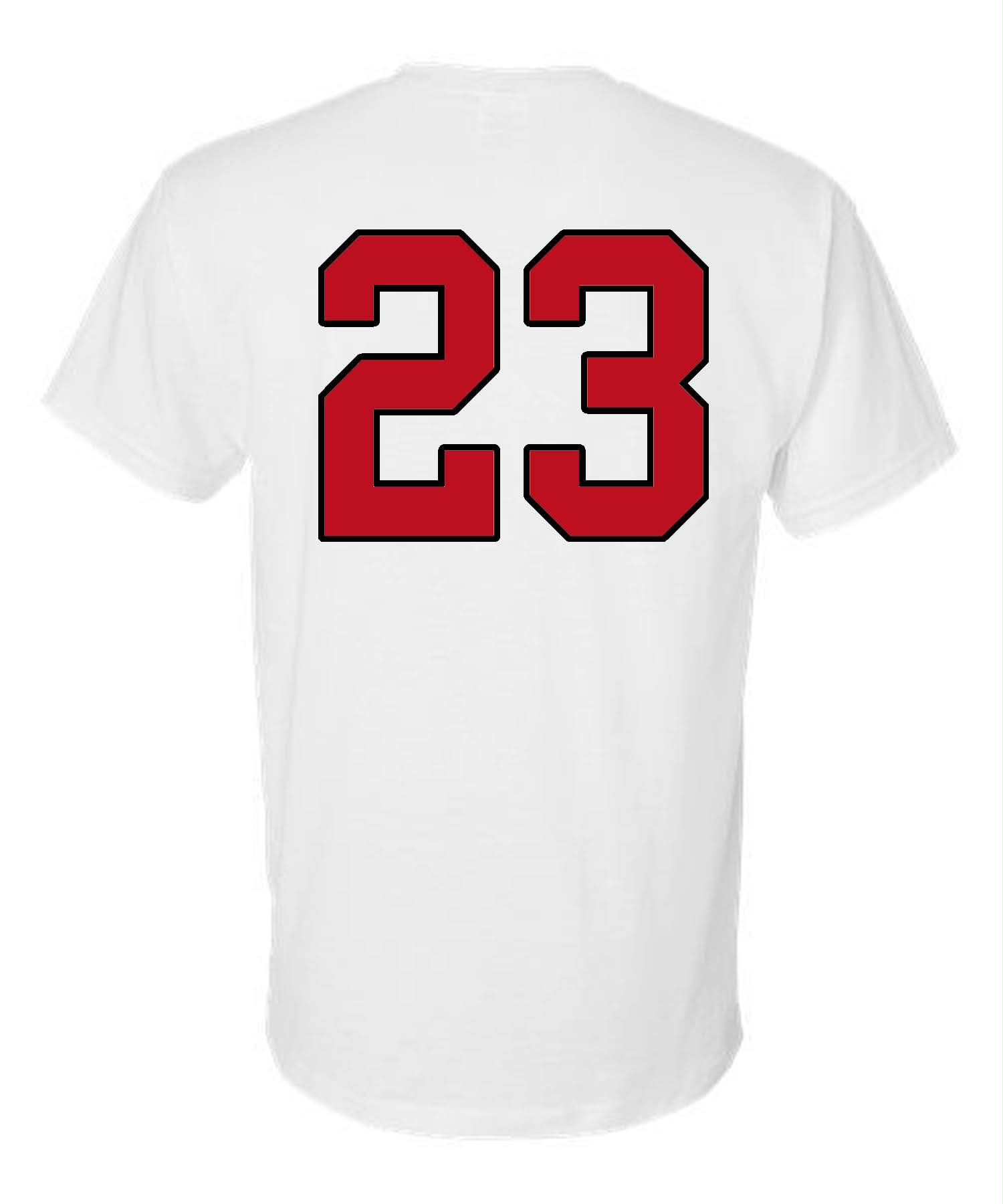 T-shirt manches courtes avec image du joueur/joueuse personnalisée (Adulte)