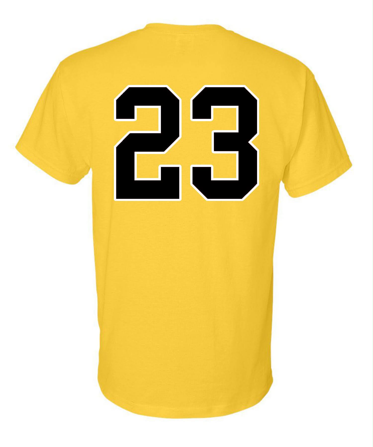 T-shirt manches courtes avec image du joueur/joueuse personnalisée (Adulte)